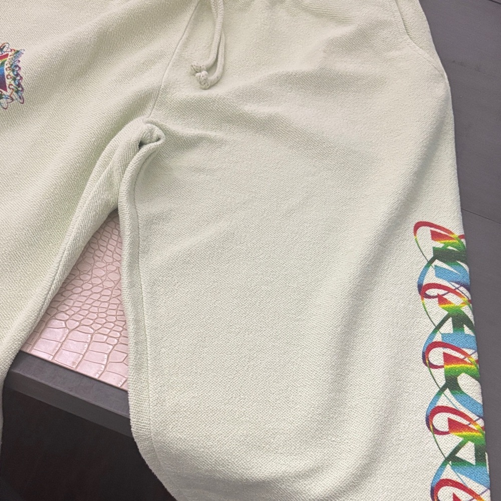 RARE Madhappy Rainbow Eclipse French Terry pants light green mint (Retail:$165)